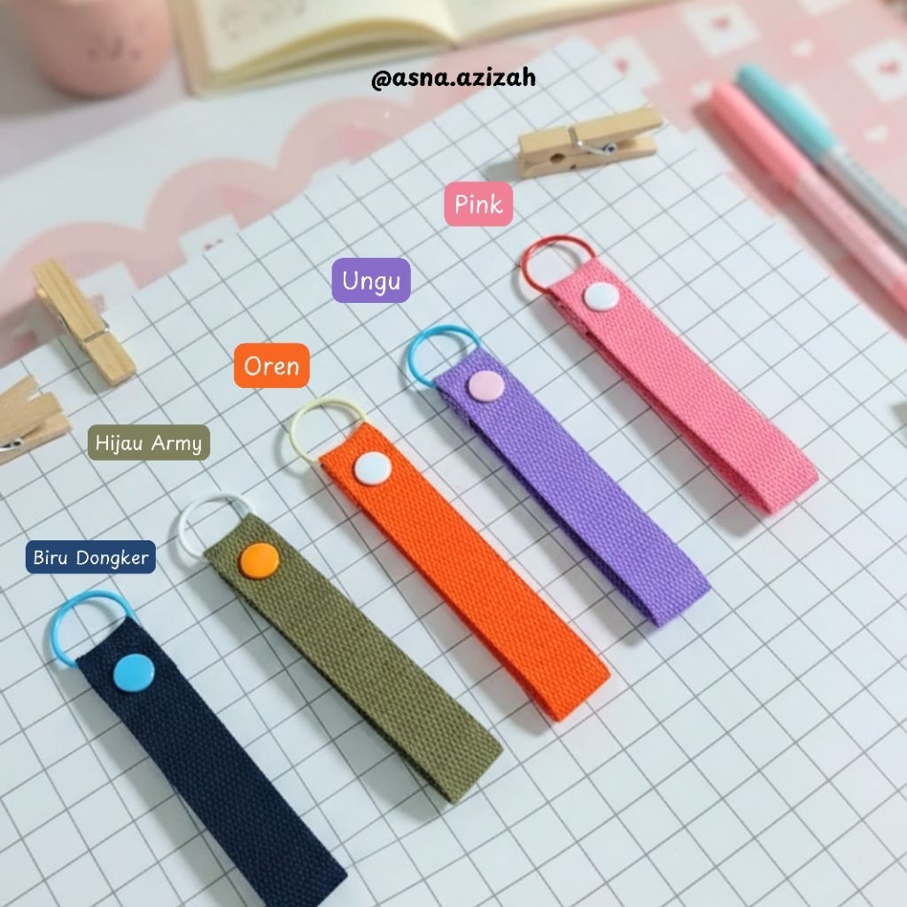 Webbing Katun Polos 2,5 cm | Keychain, Warna Lengkap