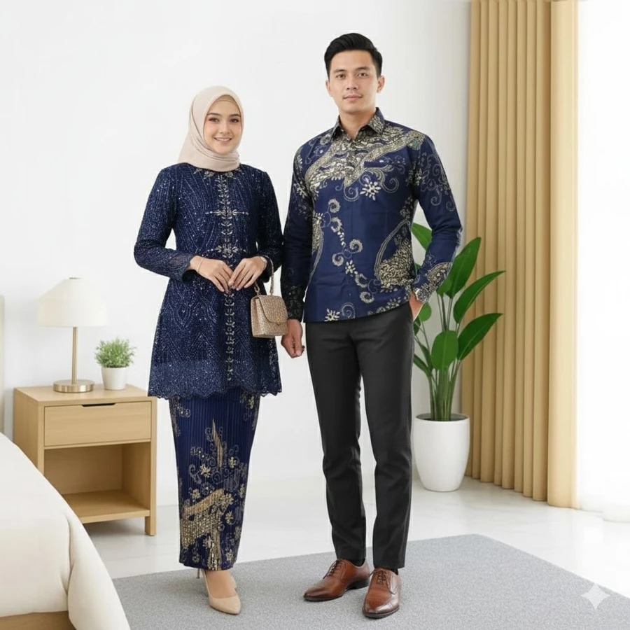Couple Tunik Riska/Couple Kebaya Kurung Modern/Couple Tunik Busui