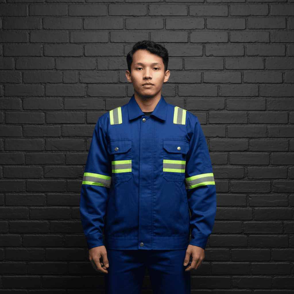Wearpack Safety Atasan SEMI JAKET TAMBANG/Pakaian Kerja/APD/K3/Migas/Lengan Panjang