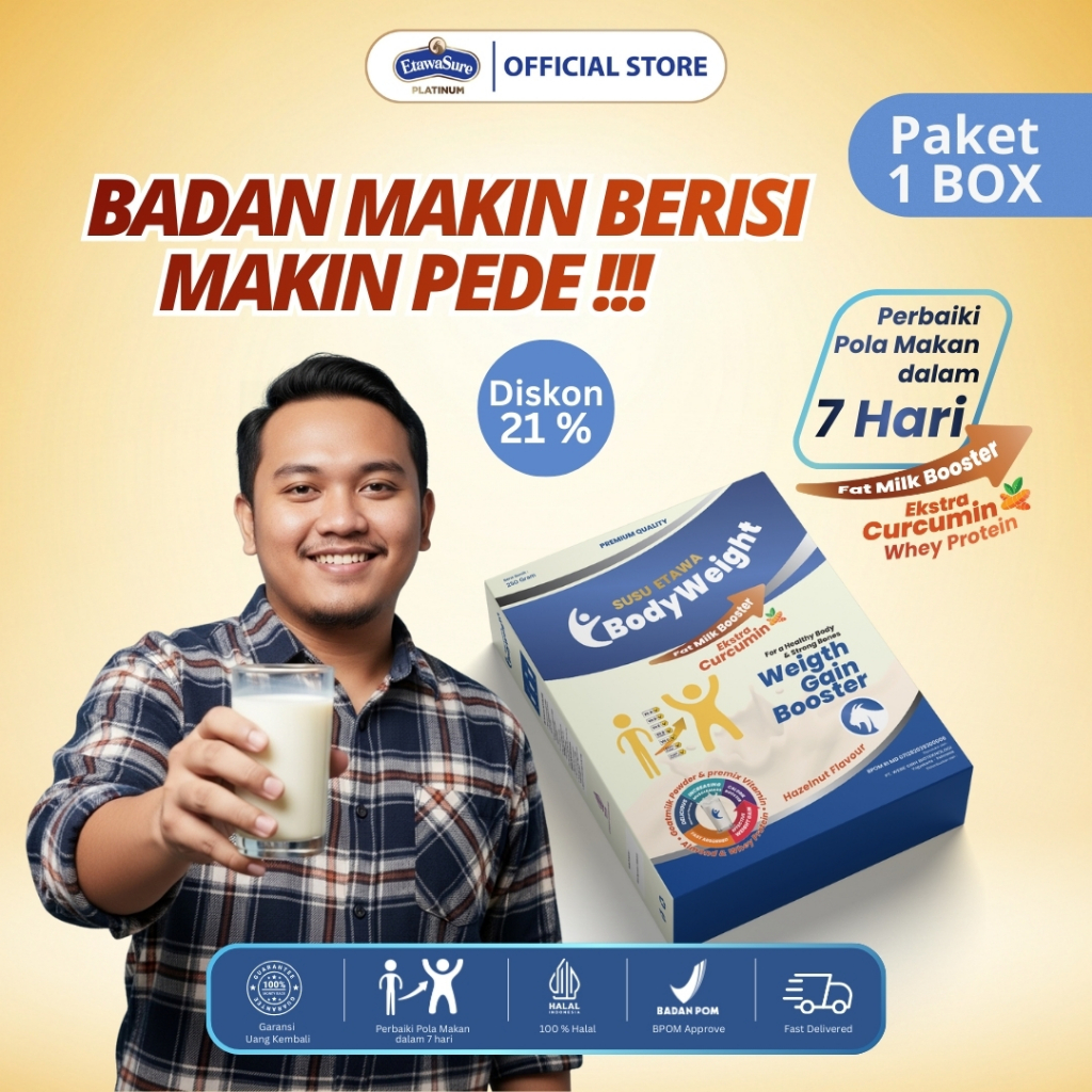 BodyWeight Ekstra Curcumin Susu Etawa Penambah Berat Badan Susu Kambing Etawa Membantu Meningkatkan 