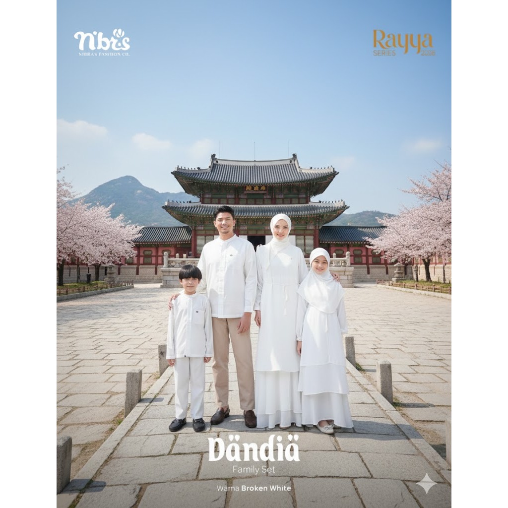 SARIMBIT NIBRAS TERBARU 2026 DIARAYYAKU DANDIA BROKEN WHITE BY NBRS FASHION - BAJU BUSANA MUSLIM KEL