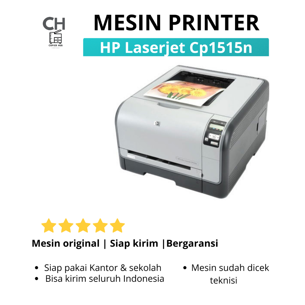 HP Color LaserJet CP1515n Printer Laser Warna USB LAN