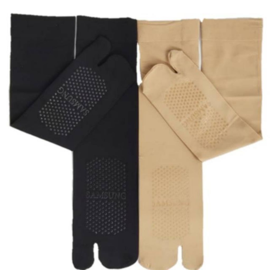 Stocking Samsung Kaos Kaki Warna Kulit Anti Licin Panjang Sebetis || Kaos Kaki Jempol