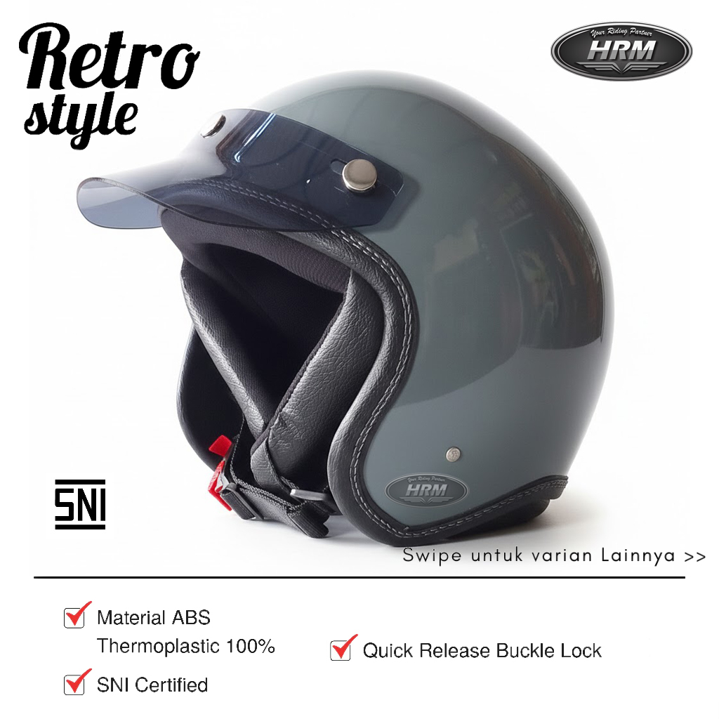 Helm Bogo Retro Vespa Shark Classic SNI
