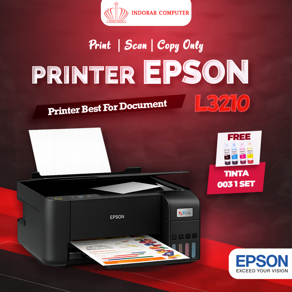 PRINTER EPSON L3210 Multifungsi Cetak Scan Copy Tangki Tinta EcoTank + murah