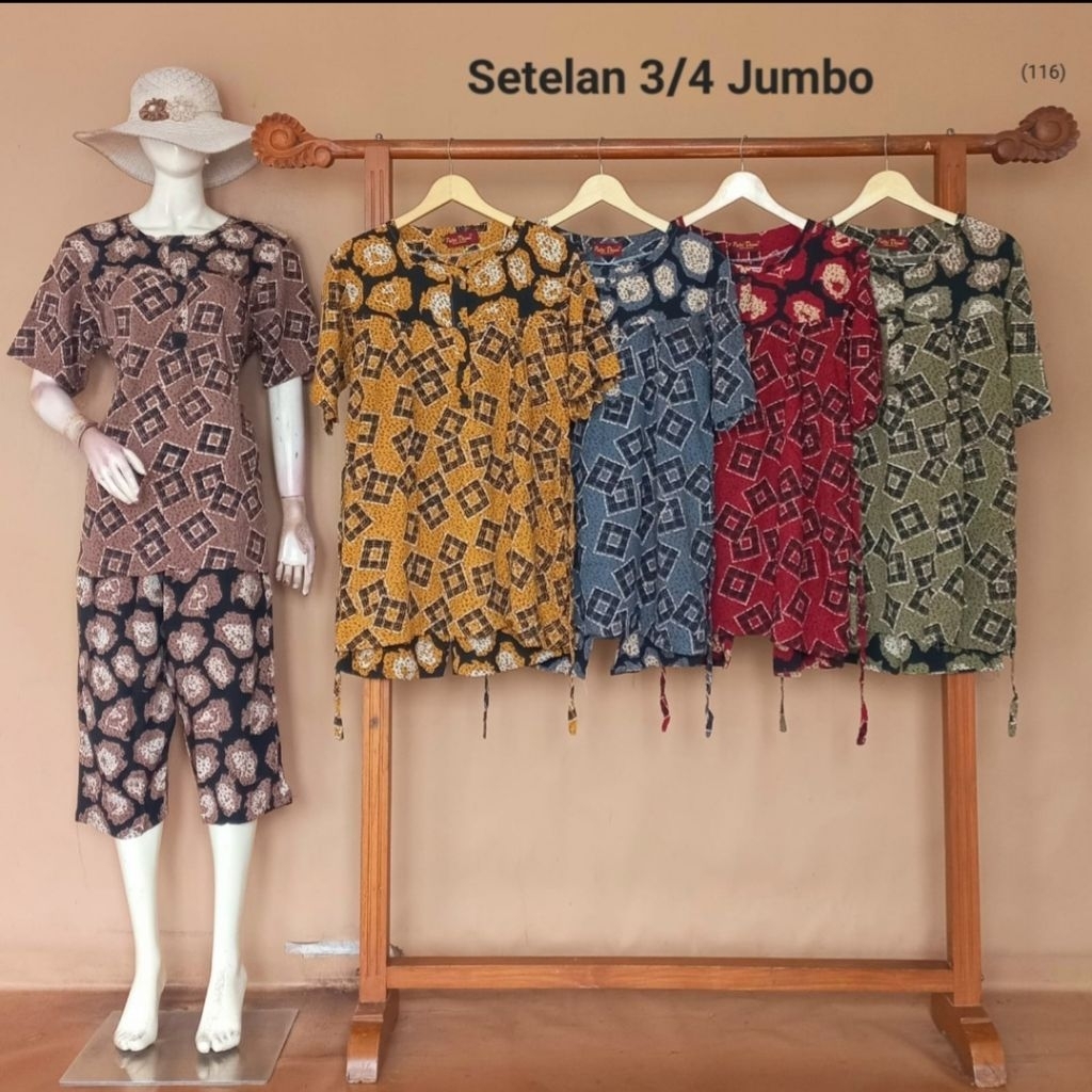 Setelan 3/4 Jumbo By Putri Diana Busui Bahan Rayon Halus Terbaru
