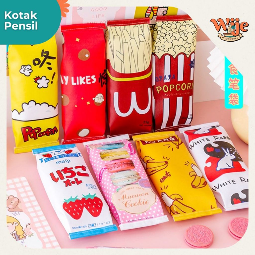 Tempat Pensil Unik Lucu Kotak Pensil Model Bungkus Jajan Snack