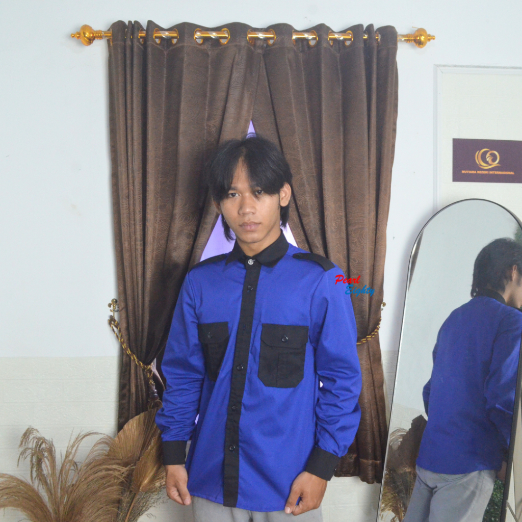 Kemeja PDH Pakaian Kerja Pria Lengan Panjang