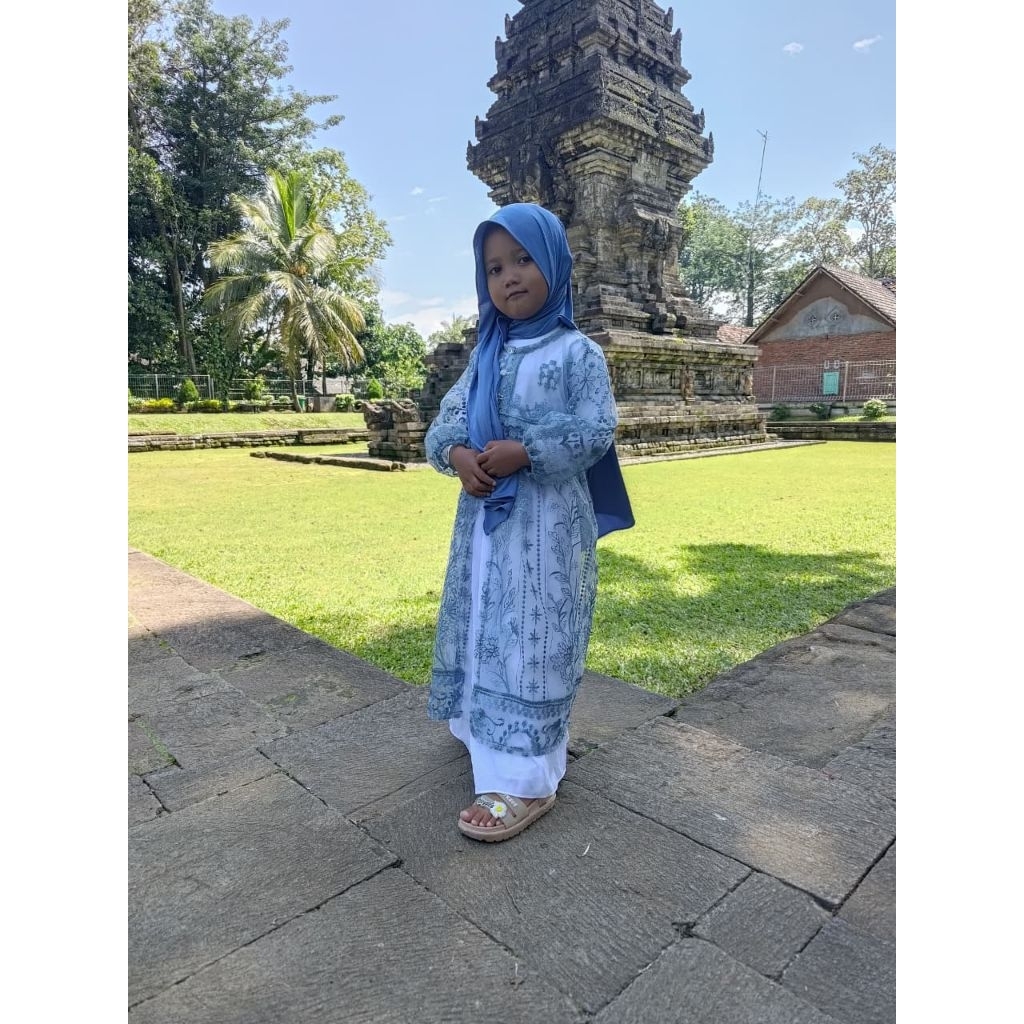 Azzulfa Outer Brokat Premium Outer Long Brokat