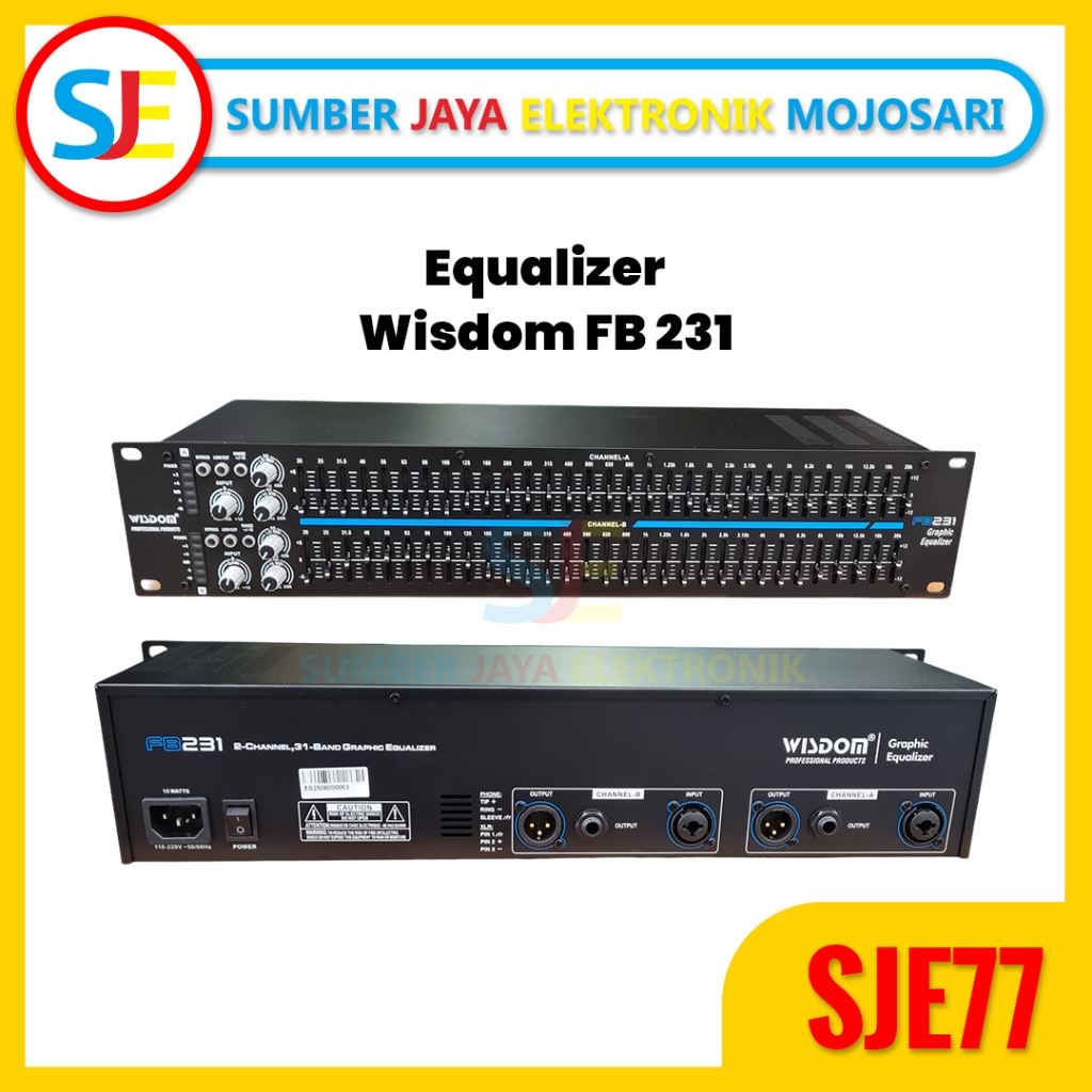 Equalizer Wisdom FB 231 2 channel 31 Band Stereo