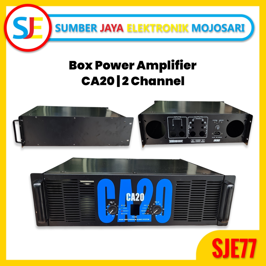 Box Power Amplifier CA 20 2 channel / Box Ampli Kosongan CA 20 Panel 3U