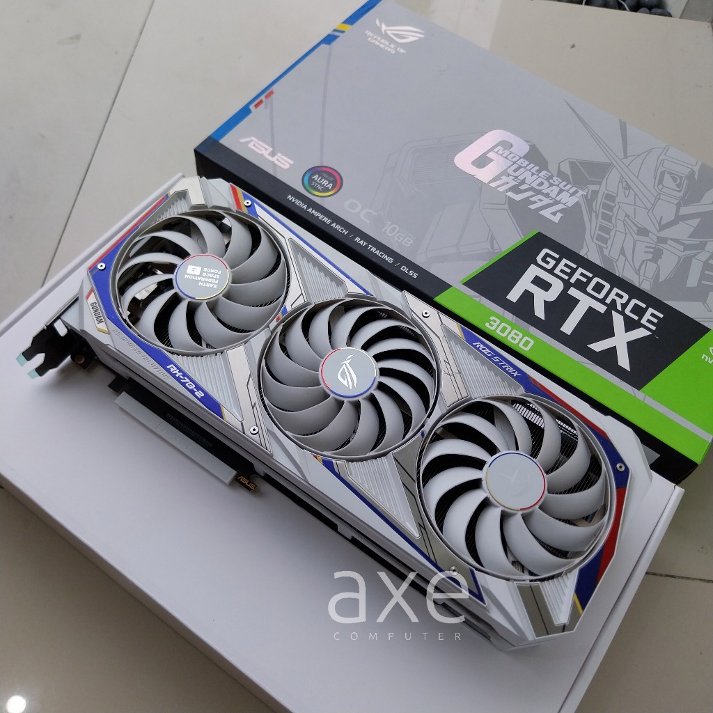 Rtx 3080 10gb asus rog gundam segel fullset normal no minus