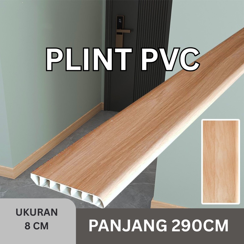 Plint Lantai PVC 290 x 8cm  List Dinding Lantai  Skirting Dekorasi  Lis Parkit  Stiker Lantai