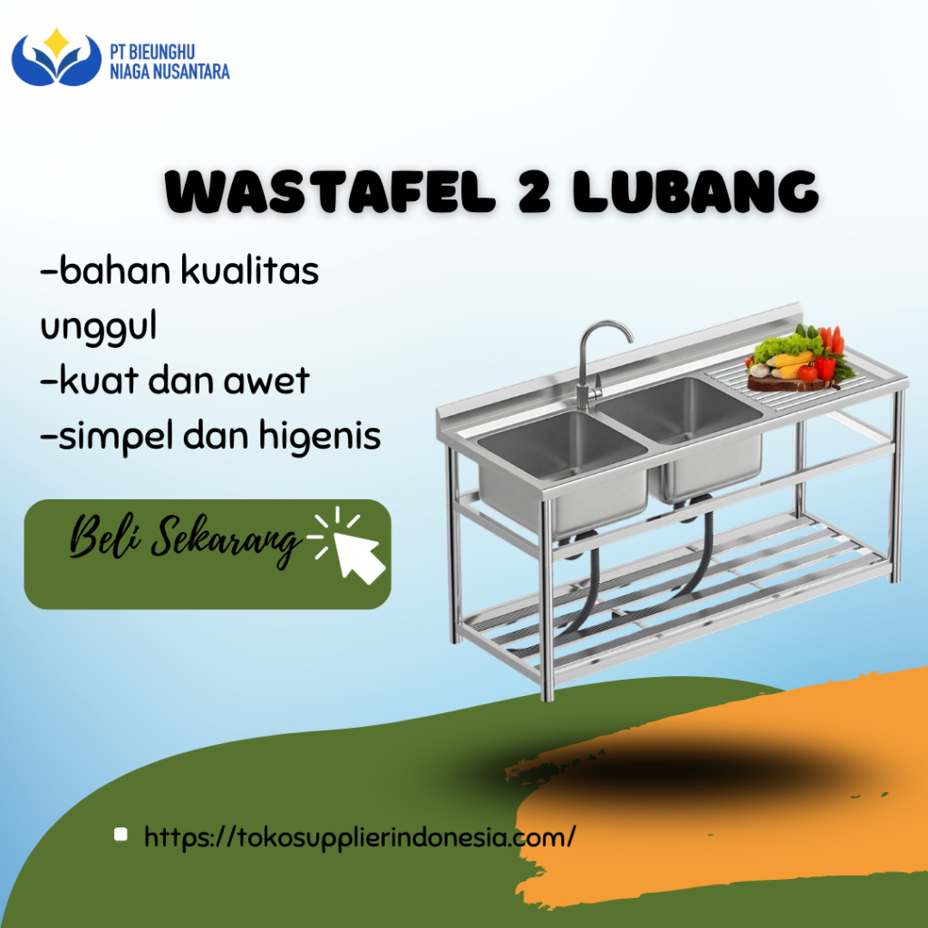 wastafel 2 lubang serbaguna dan nyaman