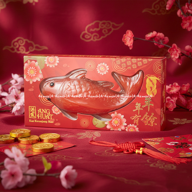 Ang Huat Kue Keranjang Ikan Model Motif Ikan Koi Merah Dodol Imlek Gong Xi Fish Anghuat Kue Dodol Ci