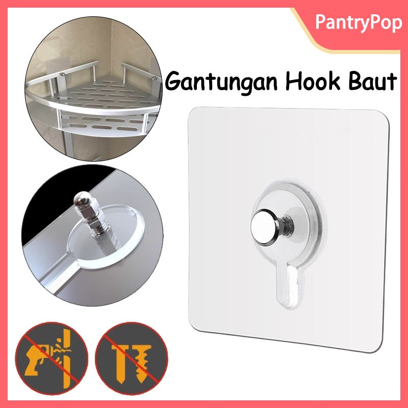 Mur Stiker Baut Paku / Gantungan Hook Paku / Magic Hook Tanpa Bor / Perekat Dinding Tanpa Paku / Gan