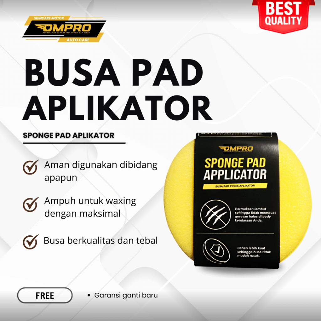Busa Poles Motor Spons Busa Poles Mini Applicator Busa Poles Mobil Pad Pad Spons Bulat Spons Aplicat