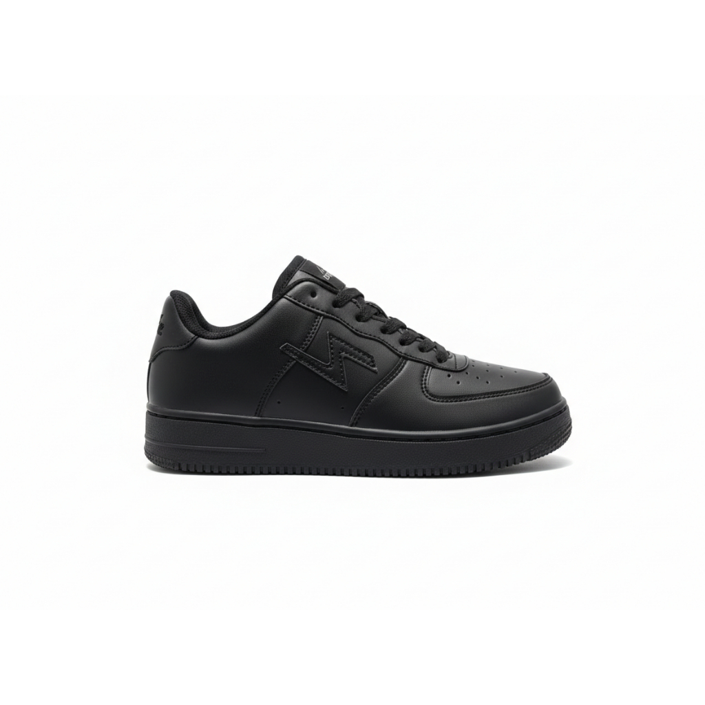 Sepatu Sekolah Anak Pria Wanita Hitam Polos- Sepatu Sneakers 36 Sampai 43