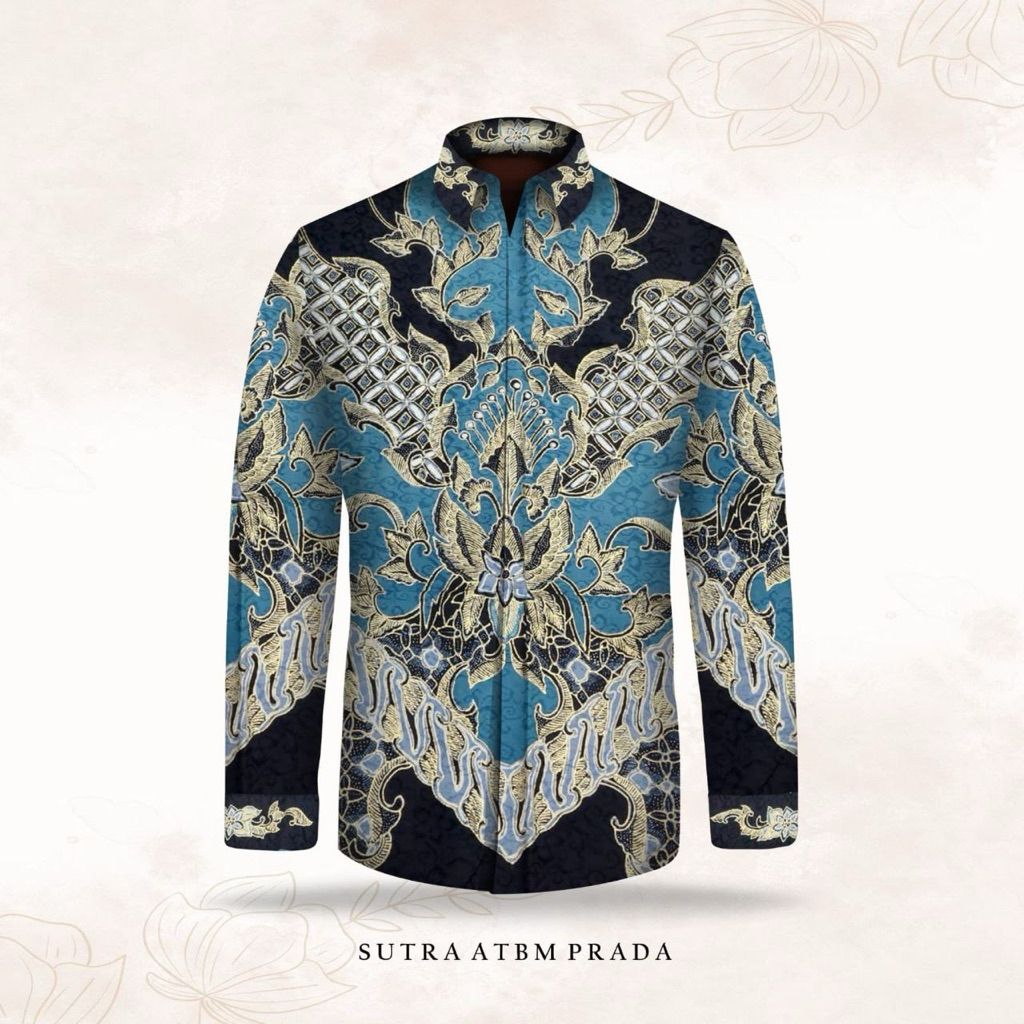 Kain Batik Tulis Sutra Prada Premium Pola Kemeja - RR014