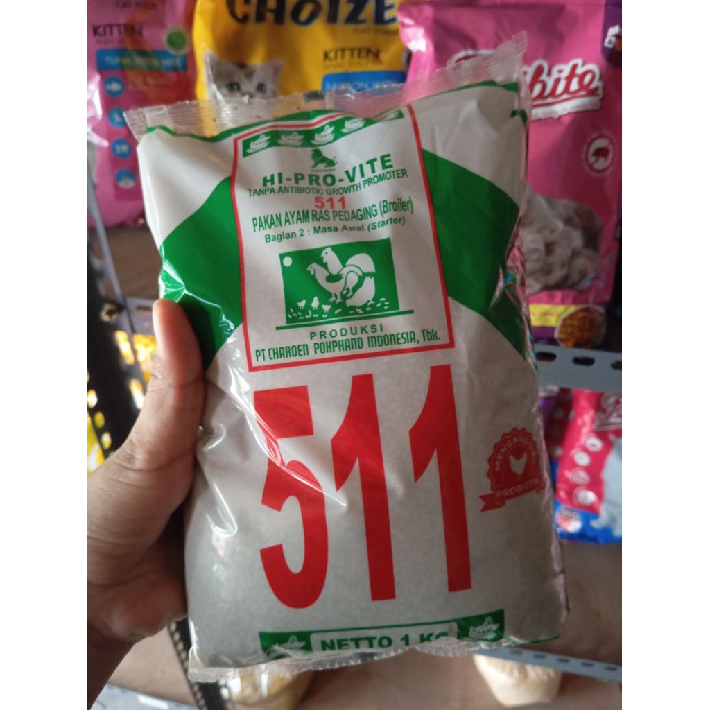 pakan ayam sentrat 511 kemasan 1kg