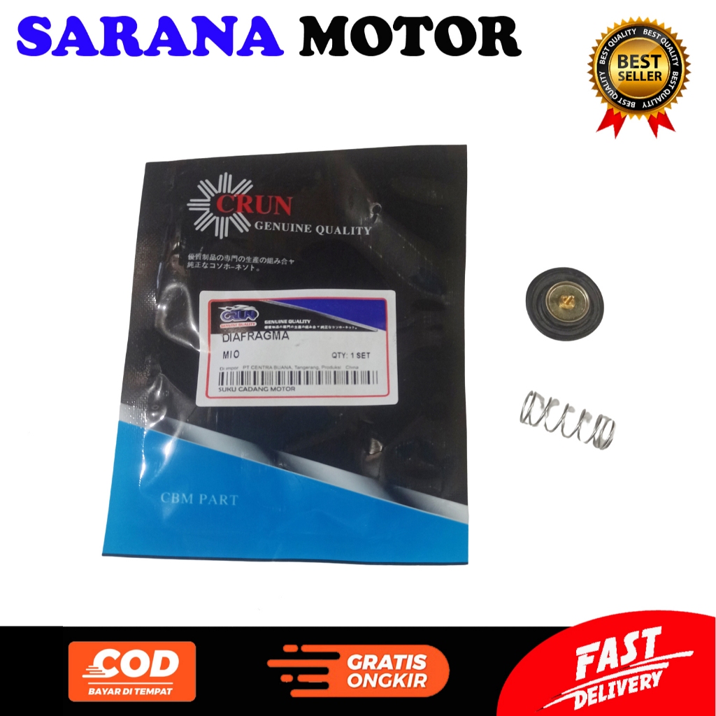 CRUN DIAFRAGMA KARBU MIO. VACUM KARBURATOR KECIL YAMAHA MIO SMILE SPORTY. SOUL KARBURATOR. NOUVO 5LW
