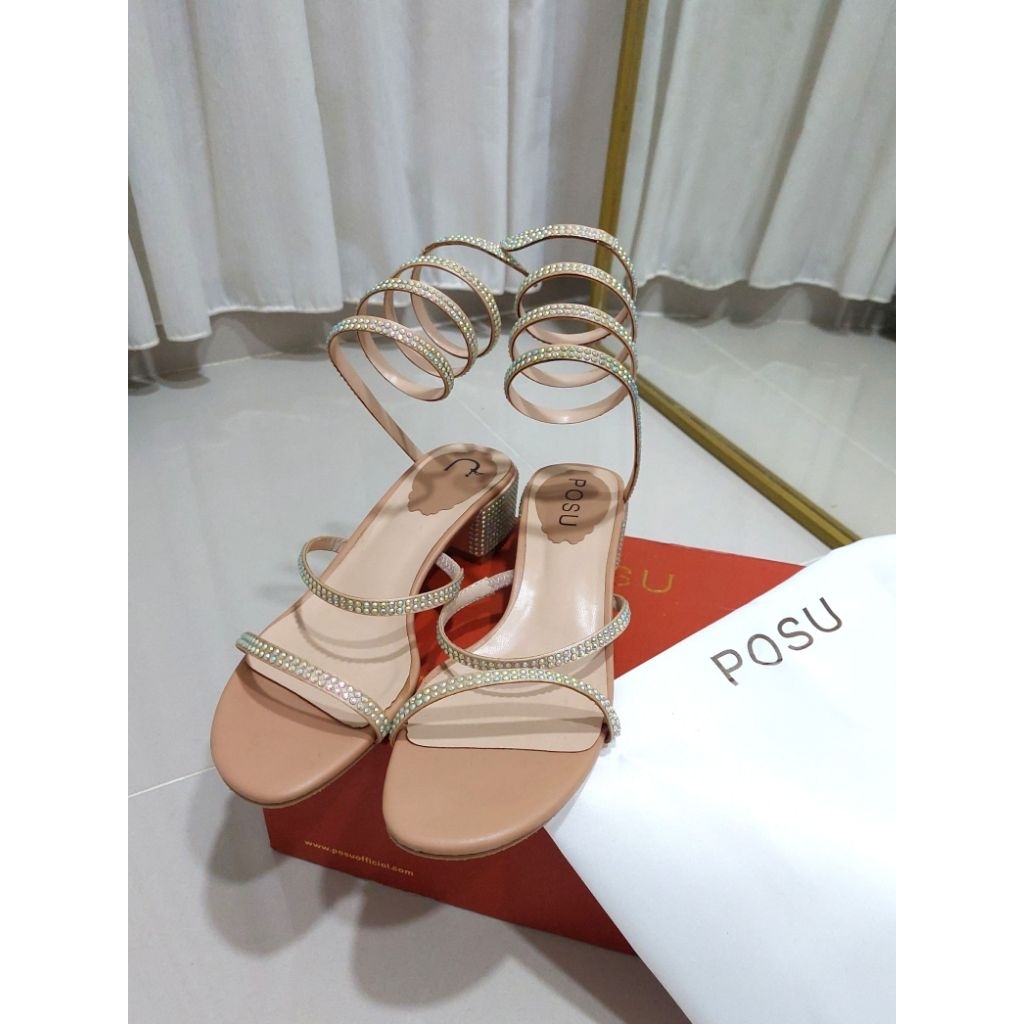 [PRELOVED BNIB] POSU - Embellished Sandals