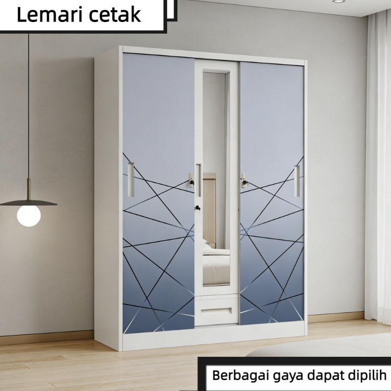 LEMARI BAJA 3 PINTU ANTI RAYAP & BAU - AMAN UNTUK BAYI/ANAK - Free Formalin, Kuat & Awet