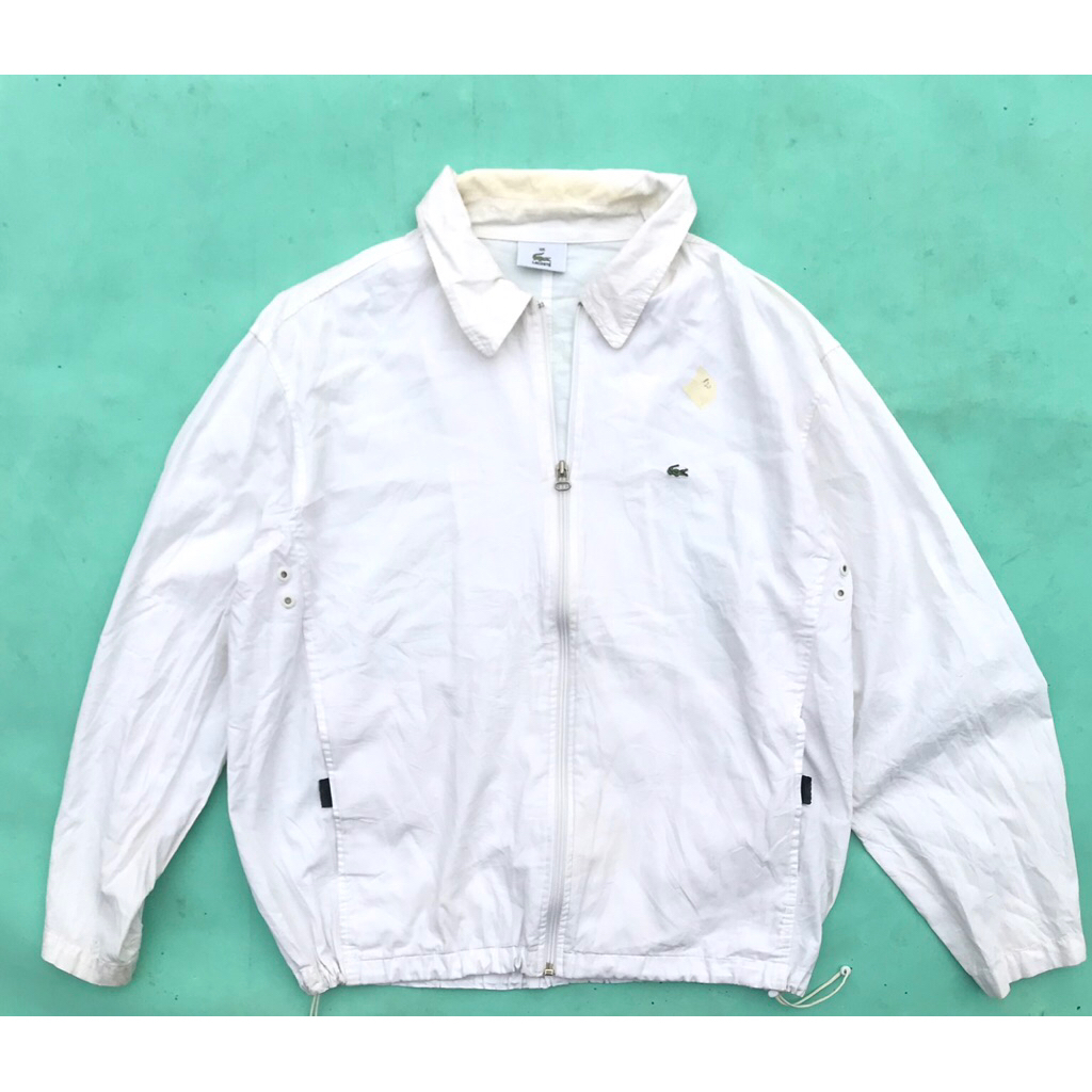 Jaket Casual Berkerah Lacoste Putih