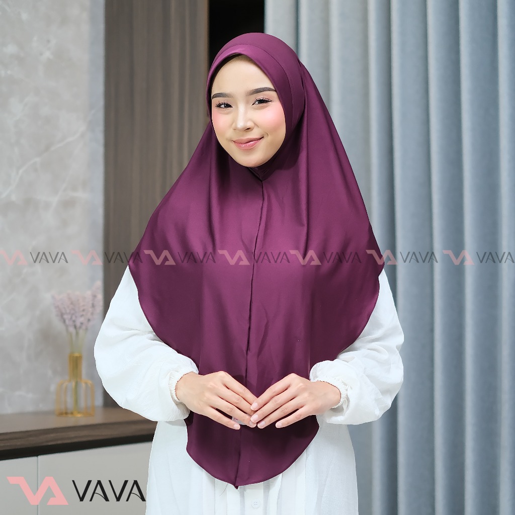 VAVA Hijab - Azhwa Hijab Instan Syria Malay Jersey Zoya Nyaman Lembut Ringan M L XL