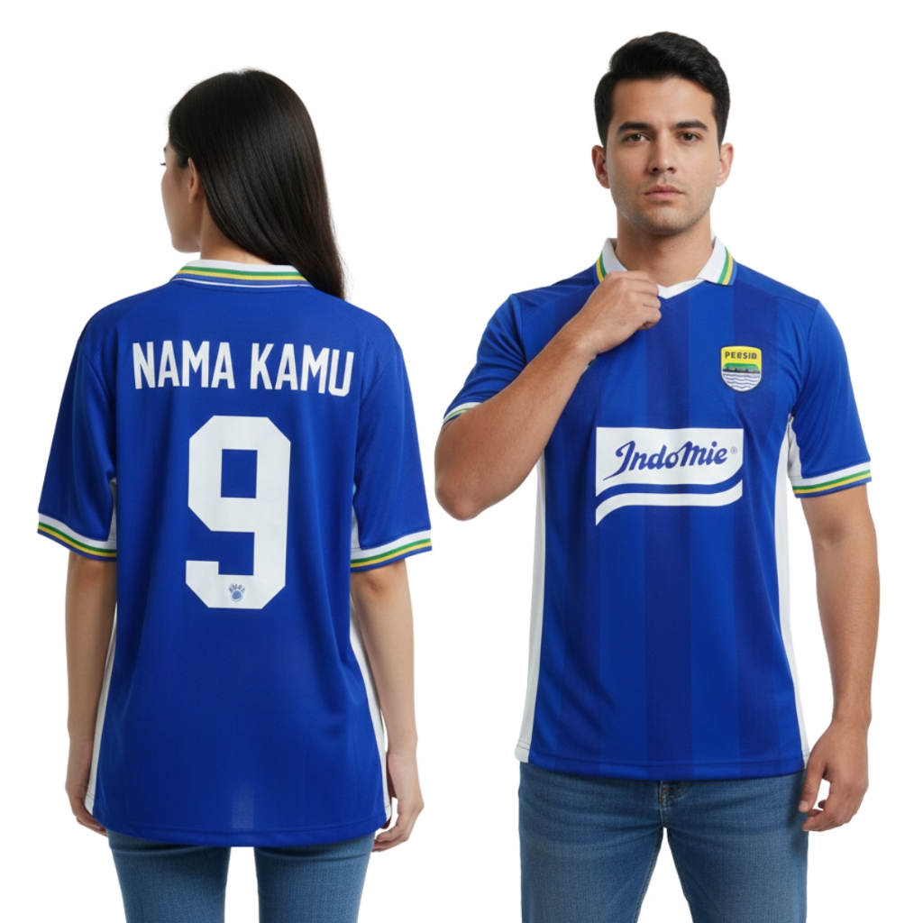 Jersey Persib Home ACL 2025 2026 Baju Bola Biru Pasang Sablon Nama Nomor Punggung Nameset 25 26 Sr j