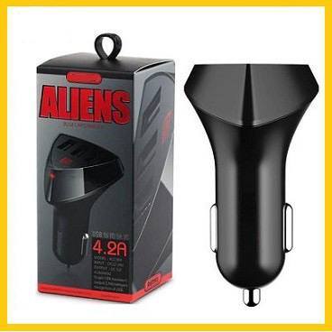 [SDW] pekanbaru/K1 Charger Mobil Alien RCC304 3 USB Slot Output 4.2A Fast Charging Aksesoris Mobil