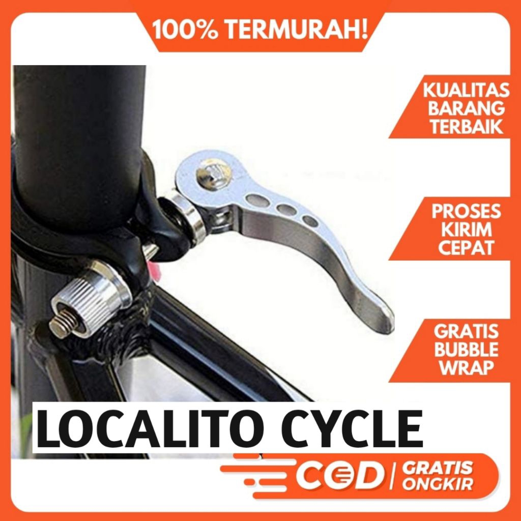 QUICK RELEASE clamp almunium Alloy warna hitam for all type sepeda federal/mtb/klasik