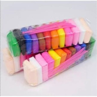 Mainan Tanah Liat Clay Polymer 12 Warna Mainan Edukasi SLIME Clay Dough Colour Play Air Dry Clay isi