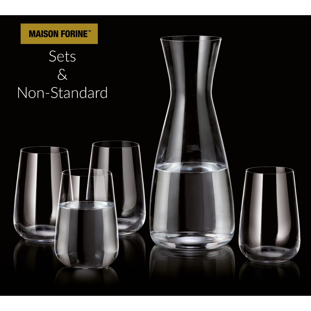 Maison Forine Gourmet Water Set 5 Pcs Crystal | Carafe 1.000ml + 4 Tumbler 330ml