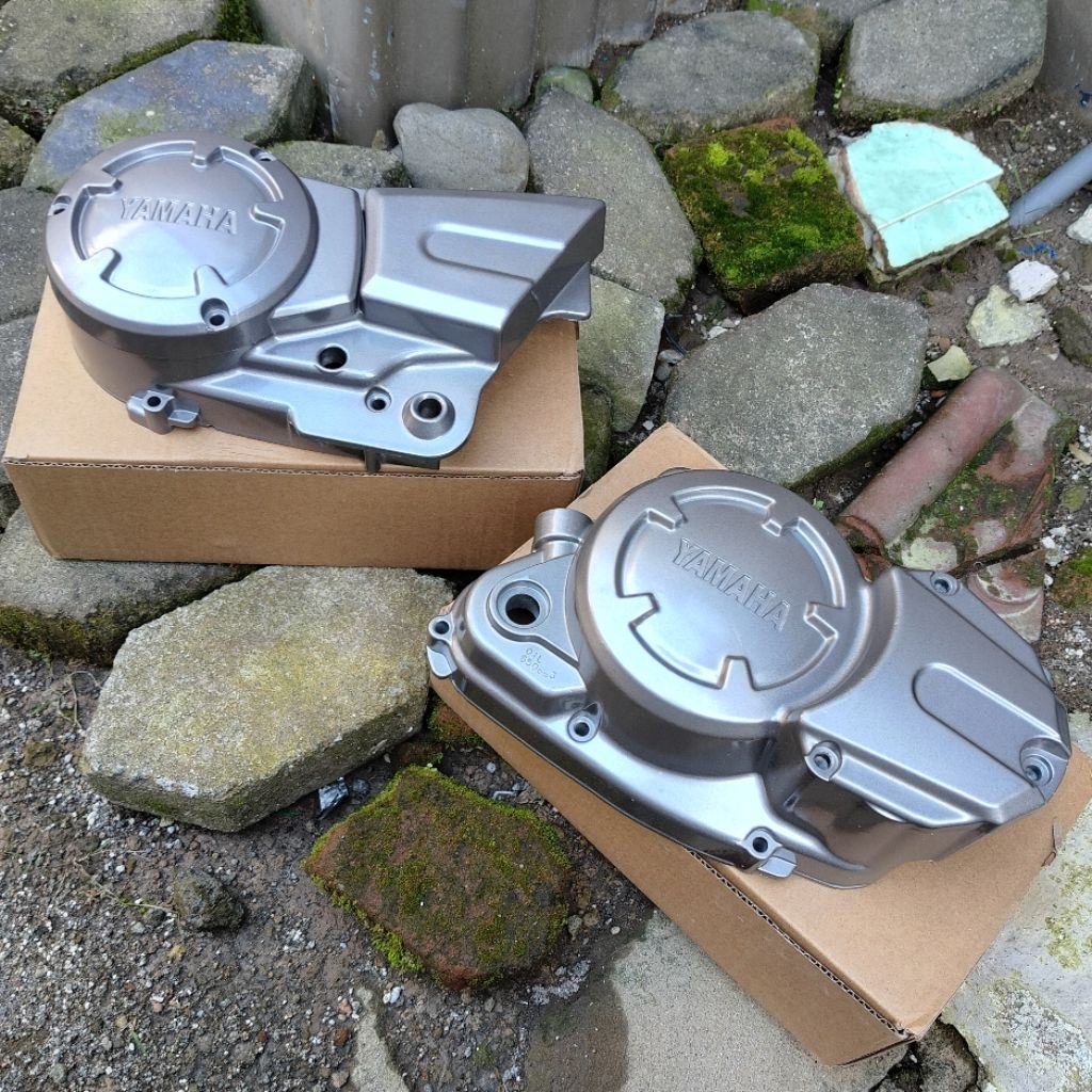 bak kopling dan magnet set tutup kanan kiri Yamaha RX KING new 2008 peredam warna abu-abu