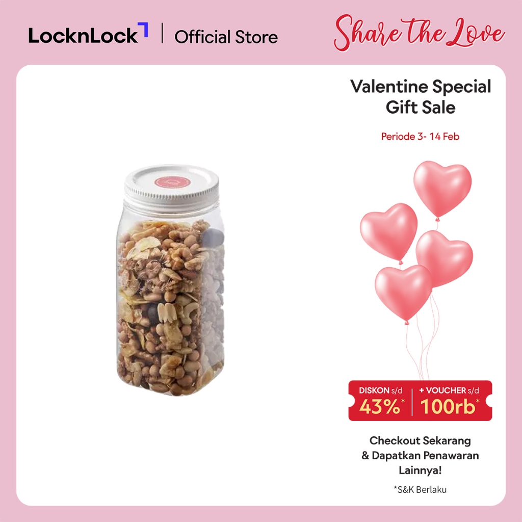 LocknLock Canister Toples Kue Makanan Kering Plastik 1PCS