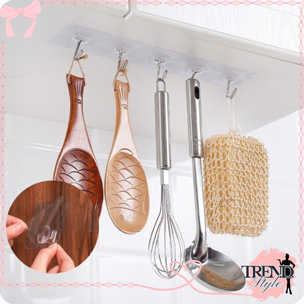 TrendStyle_HL0058 Gantungan Hook Tempel Steaker Transparan Magic Cantolan Baju Murah Y4180