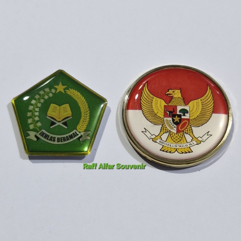 [ 1 set ] PIN KEMENAG MAGNET DAN PIN GARUDA MAGNET / PIN KEMENTERIAN AGAMA DAN PIN GARUDA