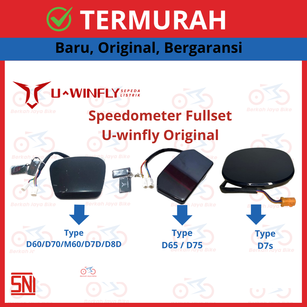Speedometer Full Set Remote dan Alarm Sepeda Listrik Original Uwinfly D7s/D7D/D8D/M60/D60/D70/D65/D7