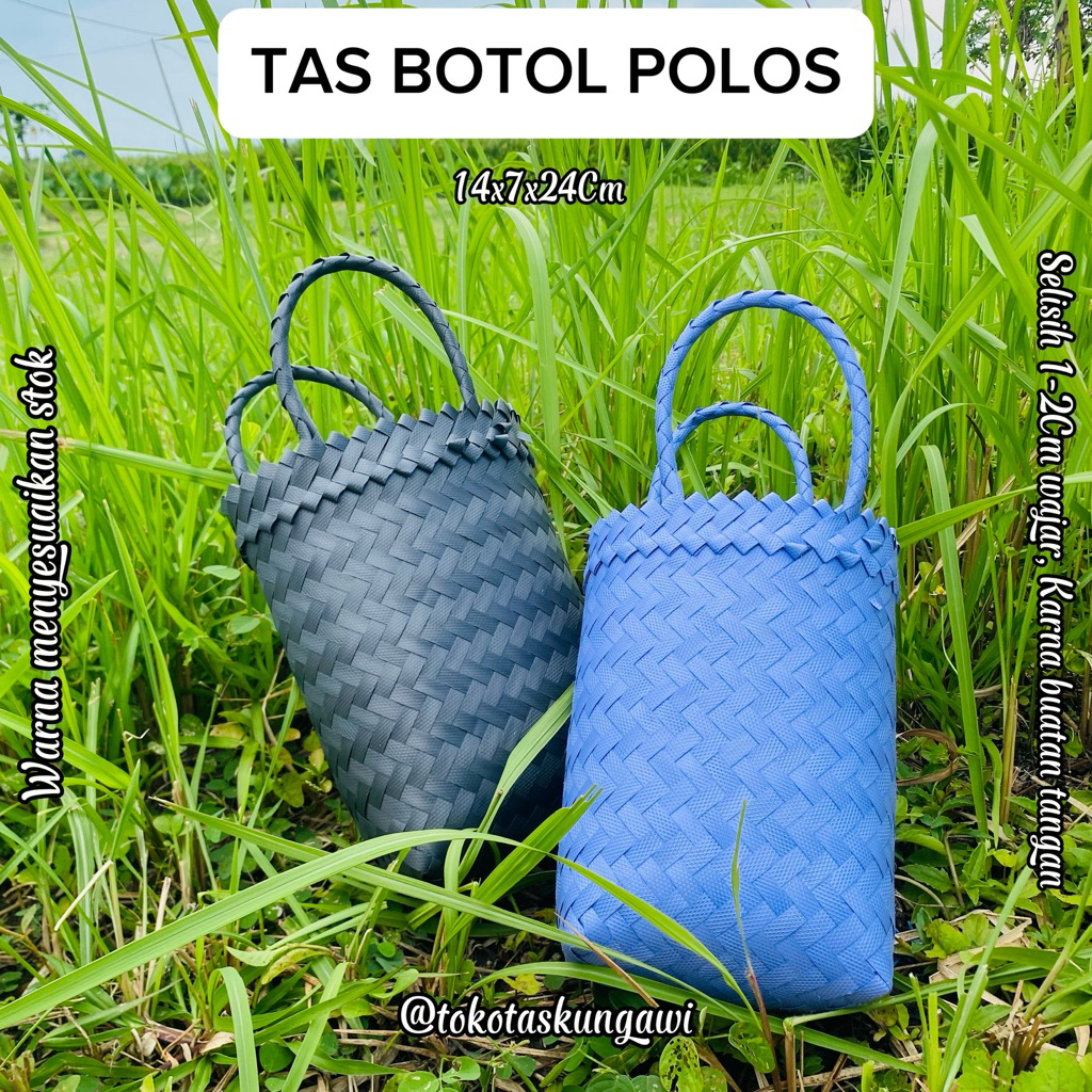 Tas Botol Polos Tas Anyaman, Tas Ulang Tahun, Tas Souvenir,