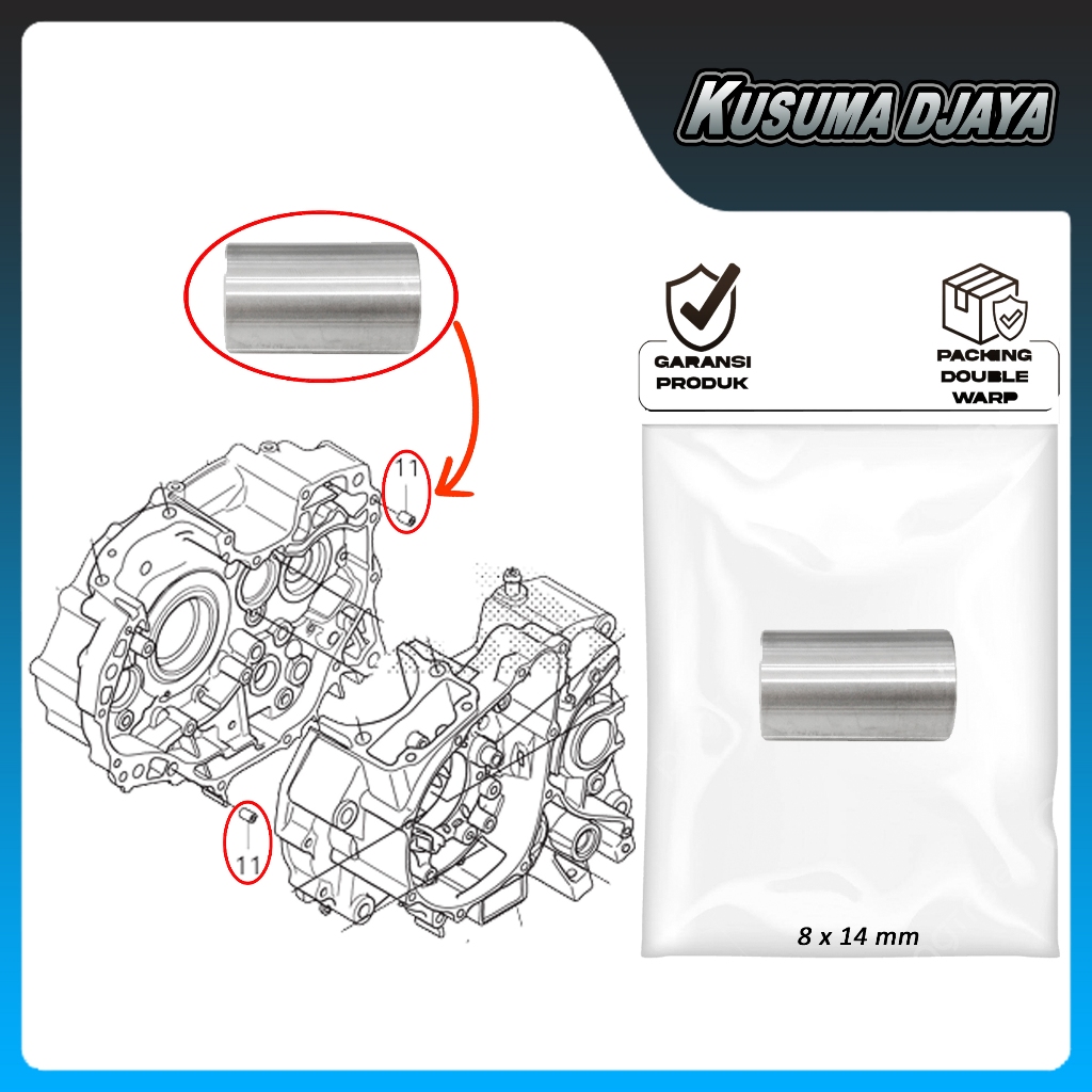 PIN DOWEL BOSH BLOK KRENGKES MESIN TENGAH VERZA CRF 150 SATUAN 8X14MM