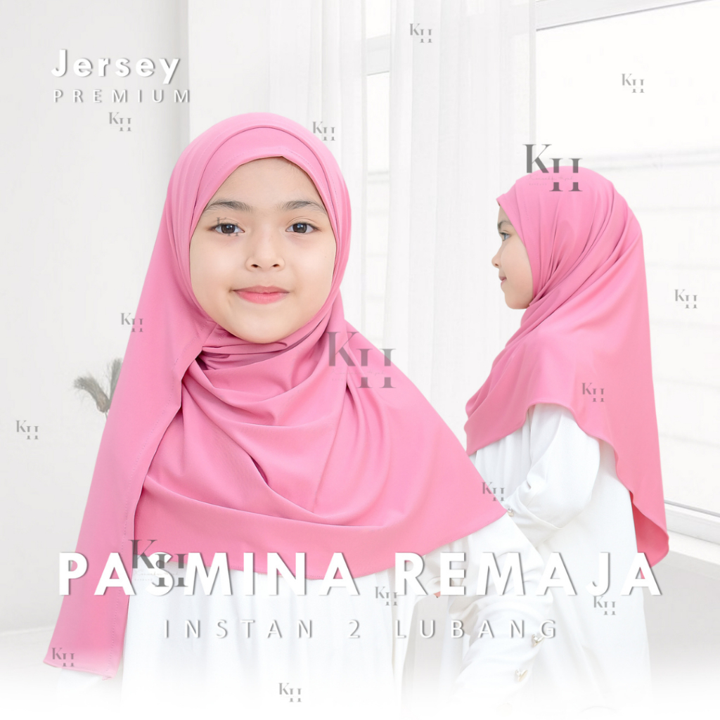 HIjab Pashmina Instan anak 2 in 1,Hijab Pashmina instan anak 6-13 Tahun