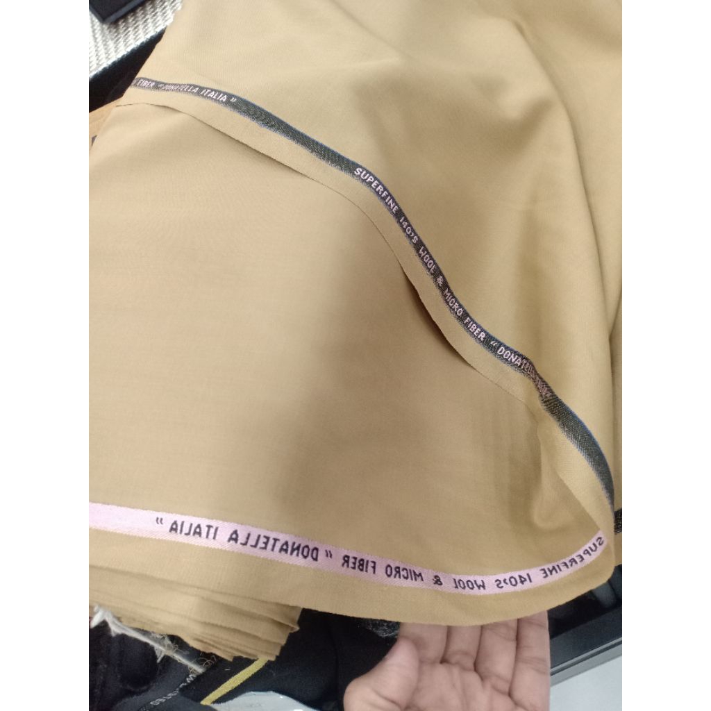 BAHAN WOOL WARNA ASN KHAKI MUDA/BAHAN WOOL PREMIUM/ASLI/WARNA ASN/PNS  KHAKI MUDA