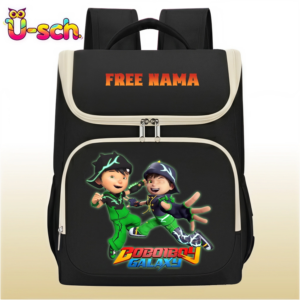 Tas Ransel Anak Motif Boboiboy Duri Free Nama Unik Tahan Air