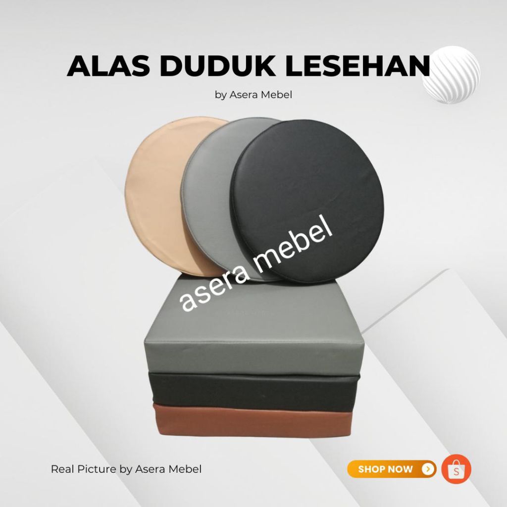 promo alas bantal/duduk lesehan bulat sofa/kursi bahan oskar/kulit sintetis isian busa royal foam