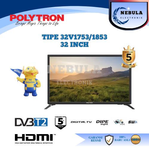 DIGITAL TV 32 INCH POLYTRON / DIGITAL TV POLYTRON 32 INCH NEW SERIES