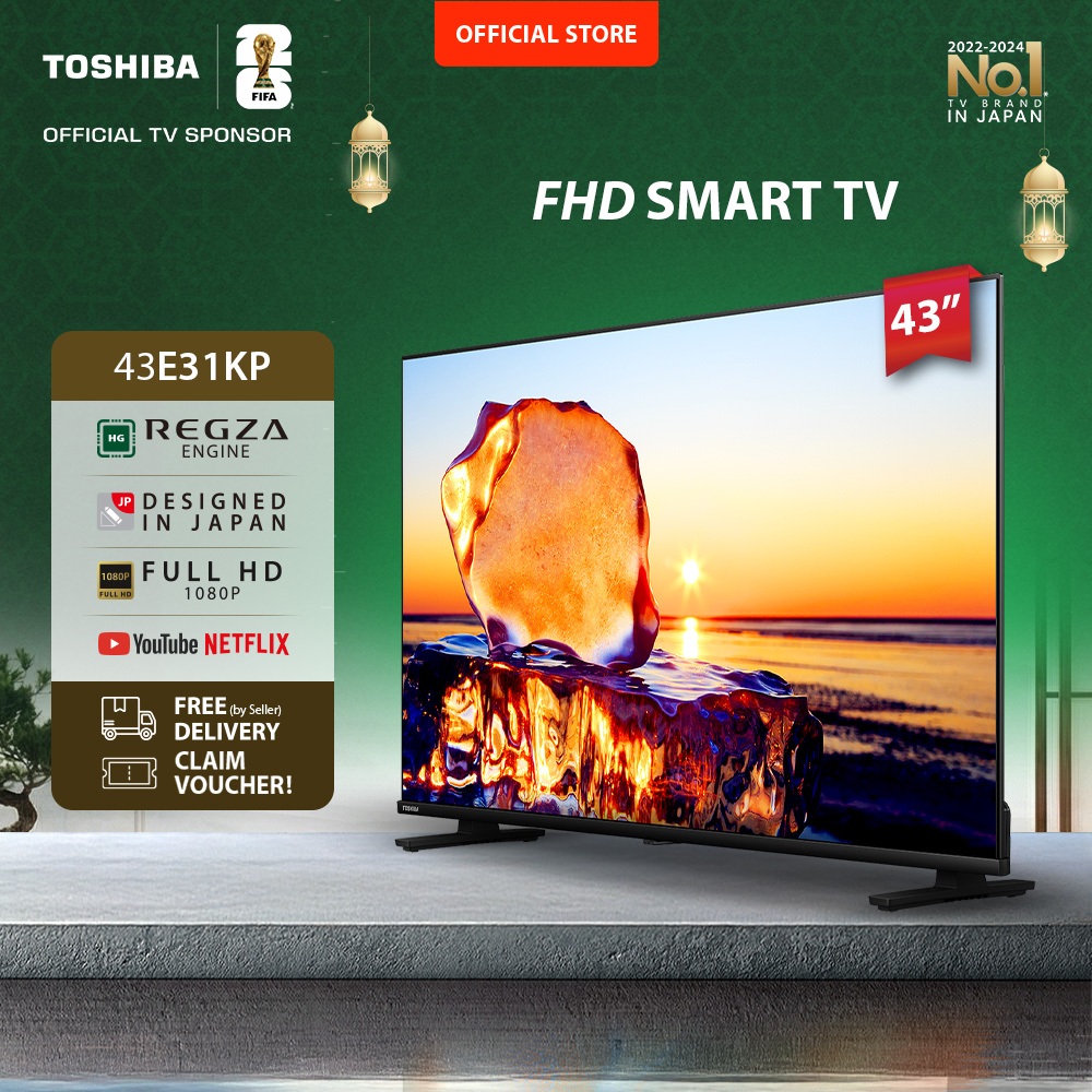 [FHD Smart TV] [KHUSUS ONLINE] Toshiba TV 43" FHD Smart TV - WIFI Netflix Disney+ Youtube Dolby Audi