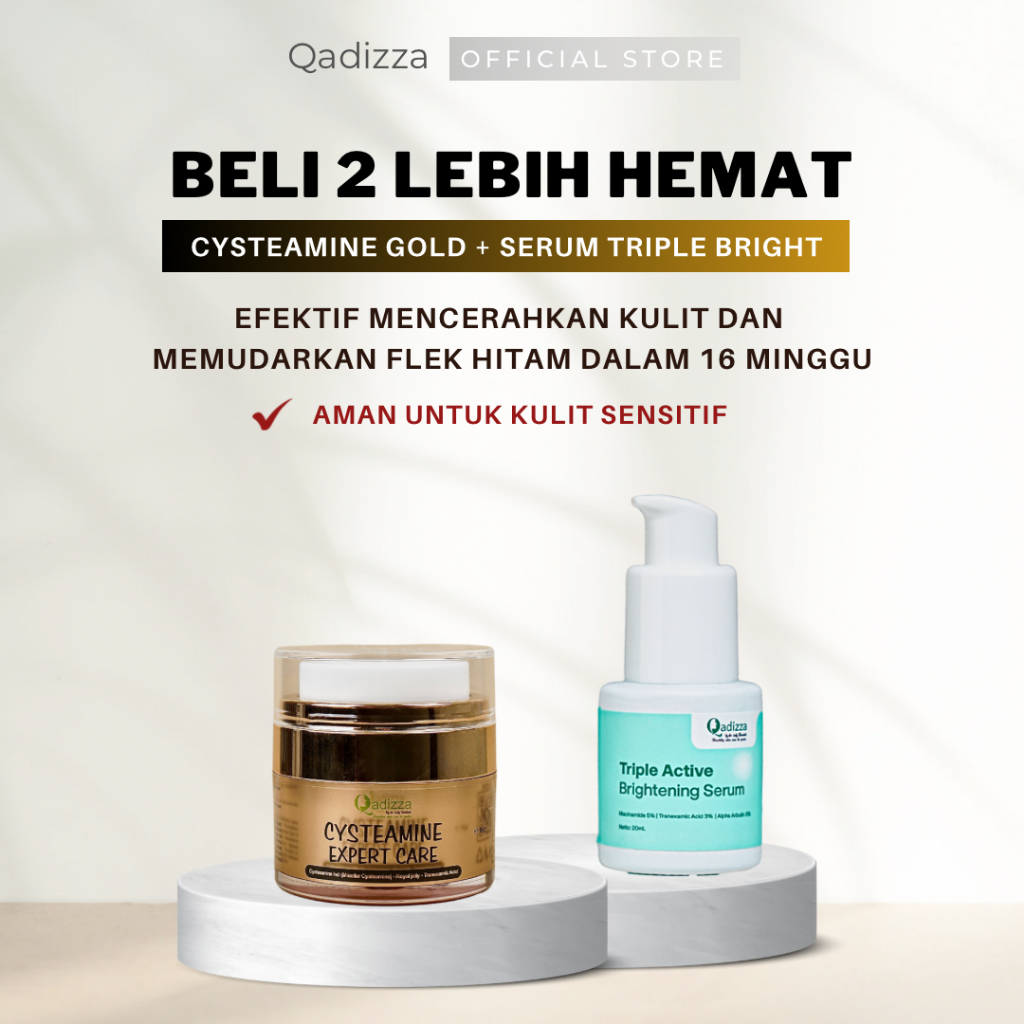 [BELI 2 LEBIH HEMAT] QADIZZA CYSTEAMINE EXPERT 5% Micellar Cysteamine 15 gr + SERUM TRIPLE BRIGHTENI