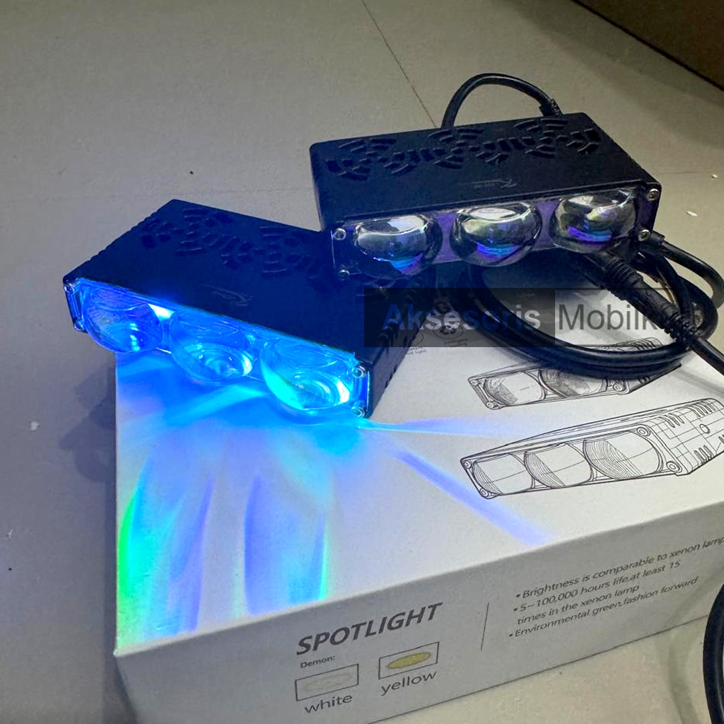 Mini Projie RGB Lampu Laser Tembak 2 Warna Led 3 Mata Hi LOW Import