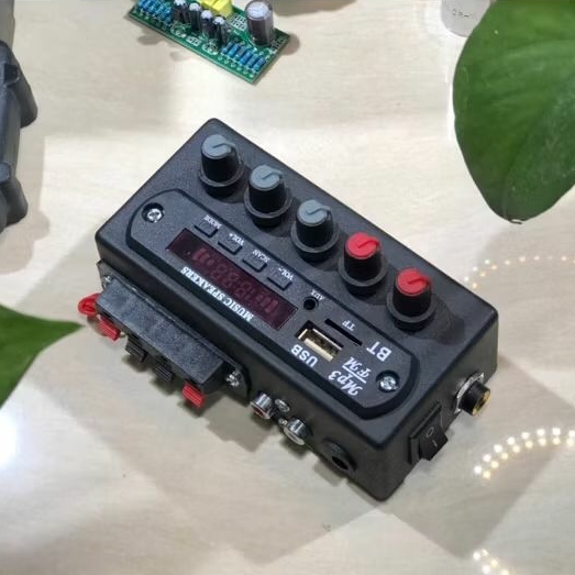 AMPLI MINI 12V BLUETOOTH KARAOKE (2 OUTPUT SPEAKER PISAH)